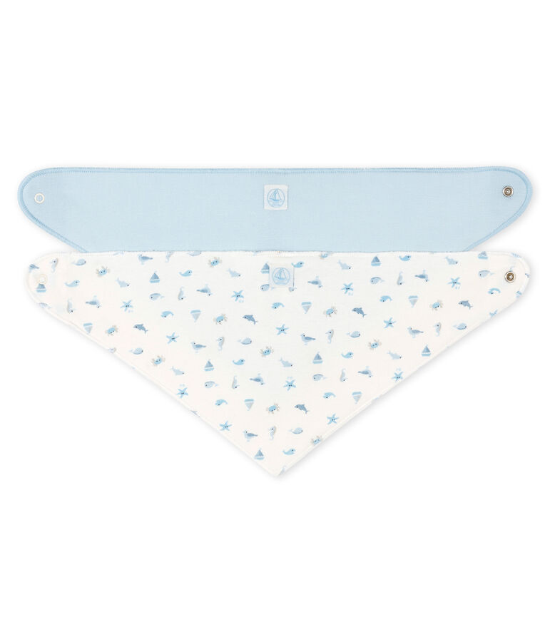 2er-Set Baby-L&auml;tzchen/Bandana unisex aus Rippstrick vielfarbig