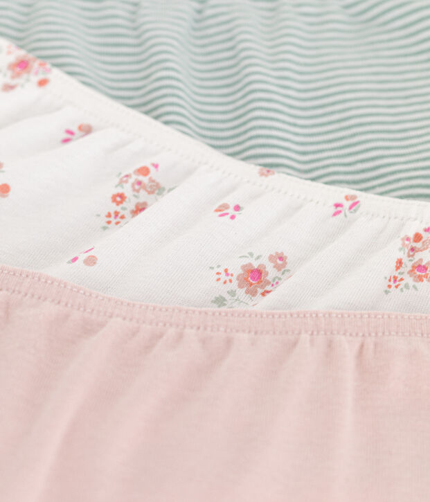3er-Set Kinder-Shortys aus Baumwolle mit Blumenmotiv vielfarbig