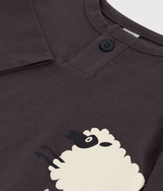 Langärmeliges Baby-T-Shirt aus Baumwolle grau DUMBO