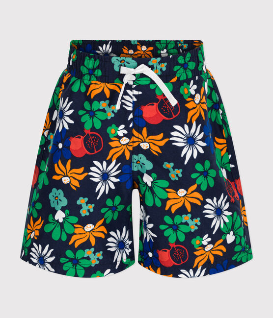 Badeshorts mit Printmotiv Kinder/Jungen blau MEDIEVAL/weiss MULTICO