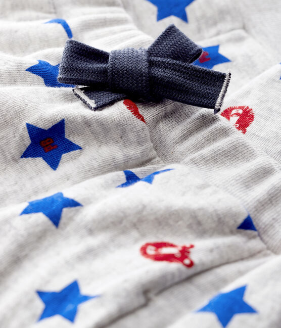Baby-Hose aus Doppeljersey für Jungen grau BELUGA/weiss MULTICO