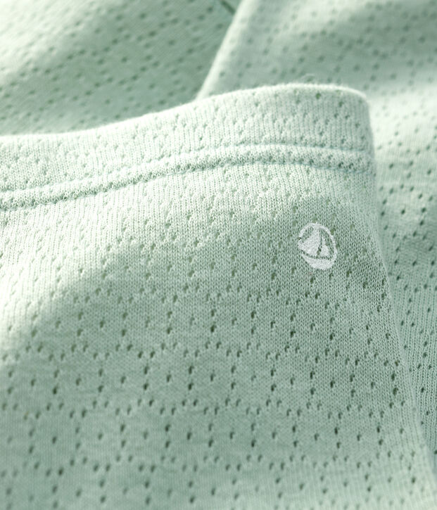 Baby-Leggings aus Ajour-Strick gr&uuml;n