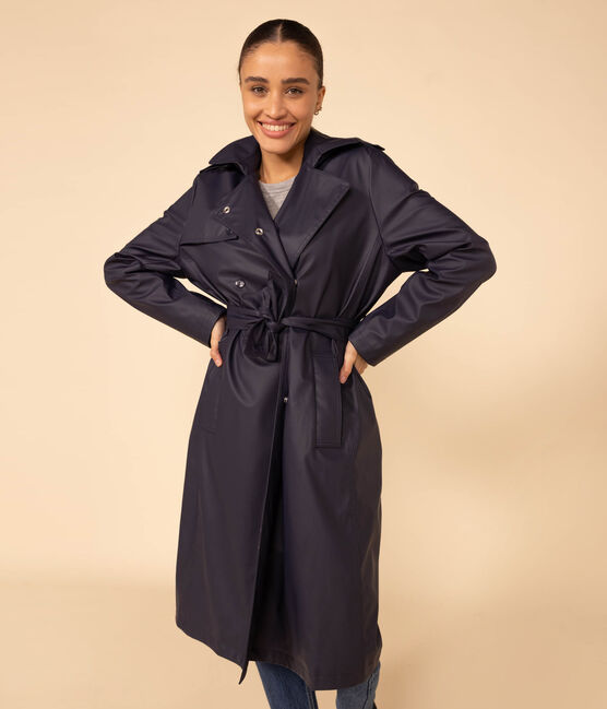 Trenchcoat mit Kapuze für Damen blau SMOKING