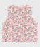 Wendbare Baby-Weste aus bedruckter Baumwolle weiss MARSHMALLOW/rosa JOLI
