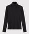 Unterziehpullover für Damen schwarz NOIR/ ARGENT
