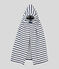 Baby-Badecape aus Frottee mit Streifenmuster weiss LAIT/blau MEDIEVAL