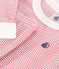 Eng anliegender Kinder-Pyjama aus gestreifter Baumwolle rosa ROSEWOOD/ MARSHMALLOW
