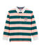 Kinder-Rugby-Poloshirt Jungen grün PINEDE/rosa ROSAKO