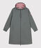 Lange Damen-Regenjacke zweifarbig grün THUYA
