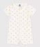 Baby-Kurzoverall aus Baumwolle mit Palmenmotiv weiss MARSHMALLOW/weiss MULTICO