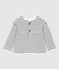 Baby-Cardigan aus Molton weiss MARSHMALLOW/blau SMOKING