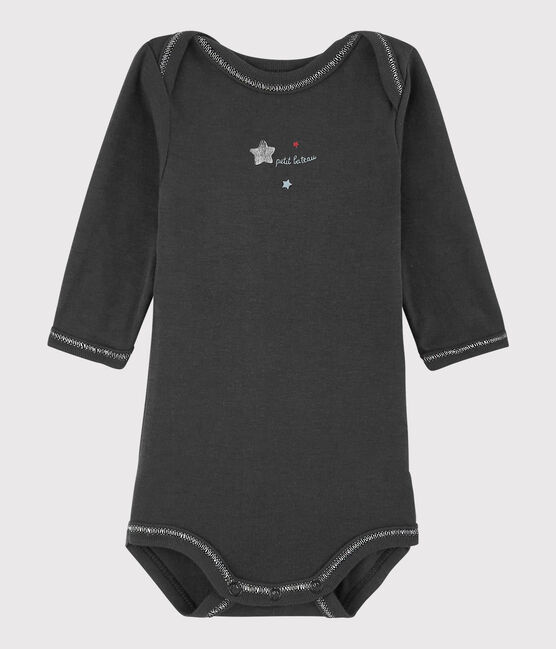 Langärmeliger Baby-Body Jungen grau CAPECOD