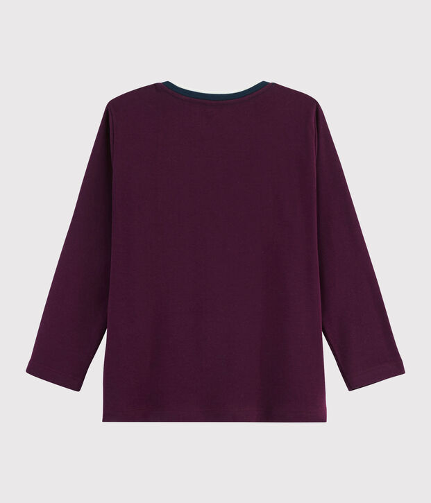 Kinder-T-Shirt mit Siebdruck f&uuml;r Jungen violett