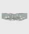 Baby-Stirnband aus Baumwollgaze mit Blumendruck blau PAUL/weiss MARSHMALLOW