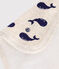 Baby-Waschlappen aus Baumwolle und Frottee mit Walmotiv beige MONTELIMAR/blau MEDIEVAL