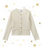Mädchen Cardigan im Materialmix weiss MARSHMALLOW/gelb DORE