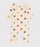 Babypyjama ohne Füße aus Baumwolle mit Herzmotiv weiss AVALANCHE/ MULTICO