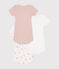 3er-Set kurzärmelige Bodys aus Baumwolle mit Blumenmotiv für Babys variante 1