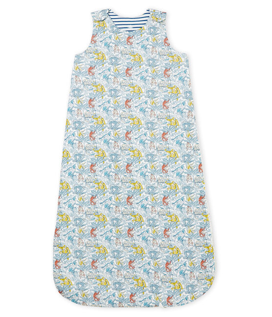 Wendbarer Baby-Schlafsack aus Baumwolle für Jungen weiss MARSHMALLOW/blau CONTES