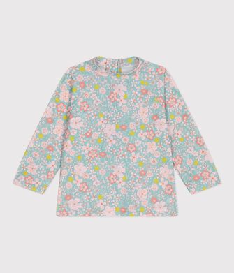 Baby-T-Shirt mit UV-Schutz, Blumenmuster
