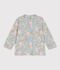 Baby-T-Shirt mit UV-Schutz, Blumenmuster blau/vielfarbig