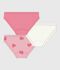 Set Kinder-Slips aus Baumwolle mit Herzmotiv vielfarbig