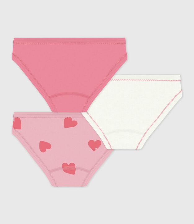 Set Kinder-Slips aus Baumwolle mit Herzmotiv vielfarbig