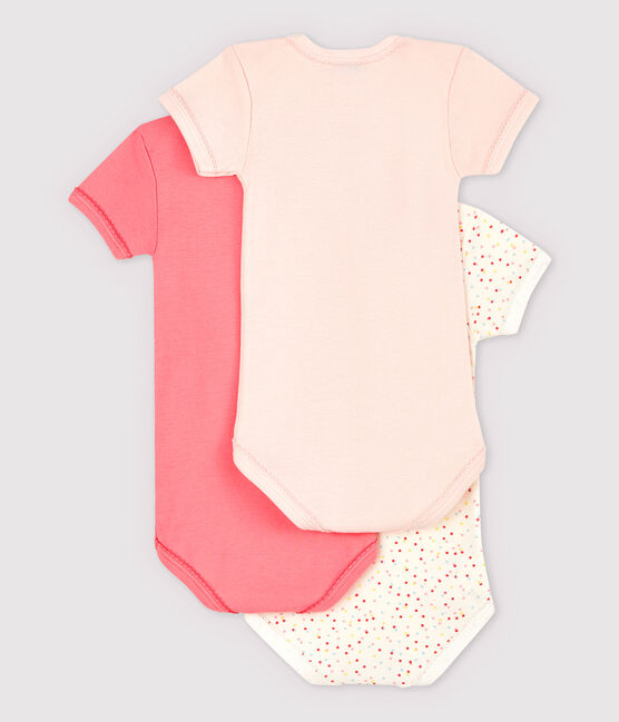 3er-Set kurzärmelige Baby-Bodys aus Bio-Baumwolle für Mädchen variante 1