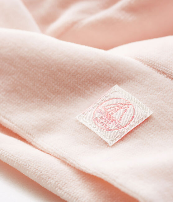 Babymützchen für Neugeborene aus Samt rosa FLEUR