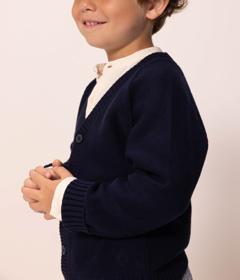 Kinder-Strickweste f&uuml;r Jungen blau