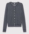 Cardigan für Damen blau SMOKING/weiss MARSHMALLOW