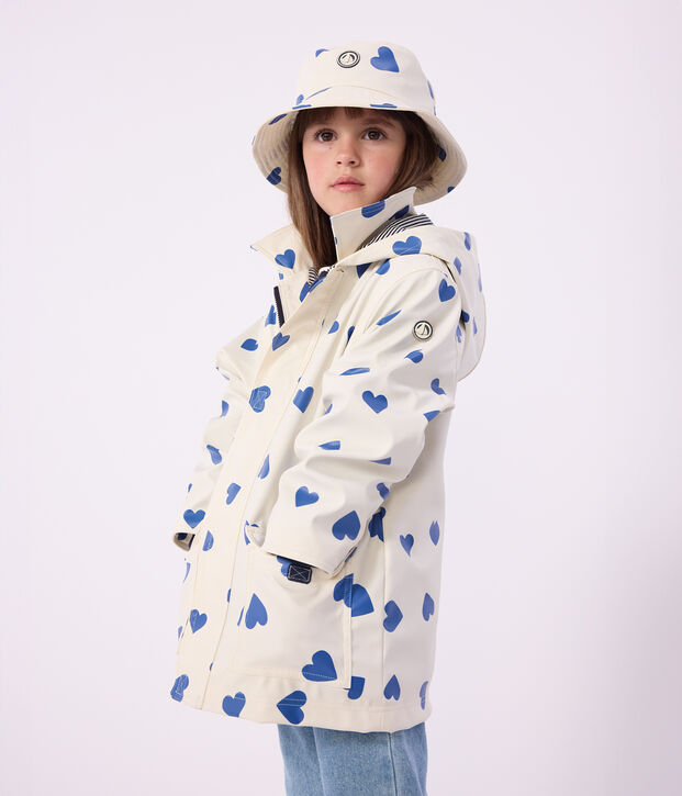 Kinder-Sonnenhut mit Herzmotiv blau/blau