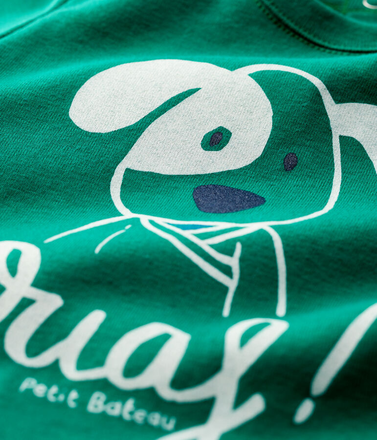 Baby-T-Shirt aus Baumwolle. gr&uuml;n PIVERT