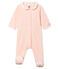 Baby-Strampler aus Velours für Mädchen rosa FLEUR