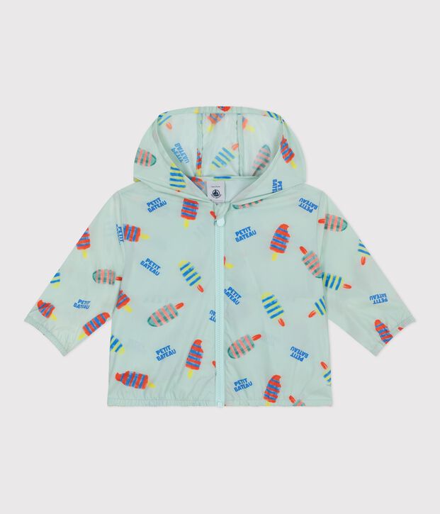 Ultraleichte Baby-Windjacke blau/vielfarbig