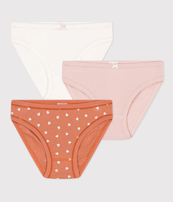3er-Set Slips aus Bio-Baumwolle mit Herzmotiv für Mädchen variante 1