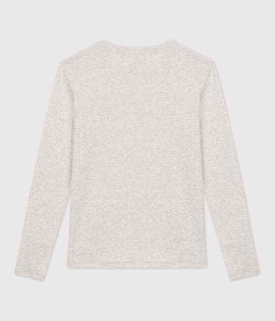T-Shirt L’ICONIQUE aus Baumwolle mit rundem Ausschnitt für Damen grau BELUGA CHINE
