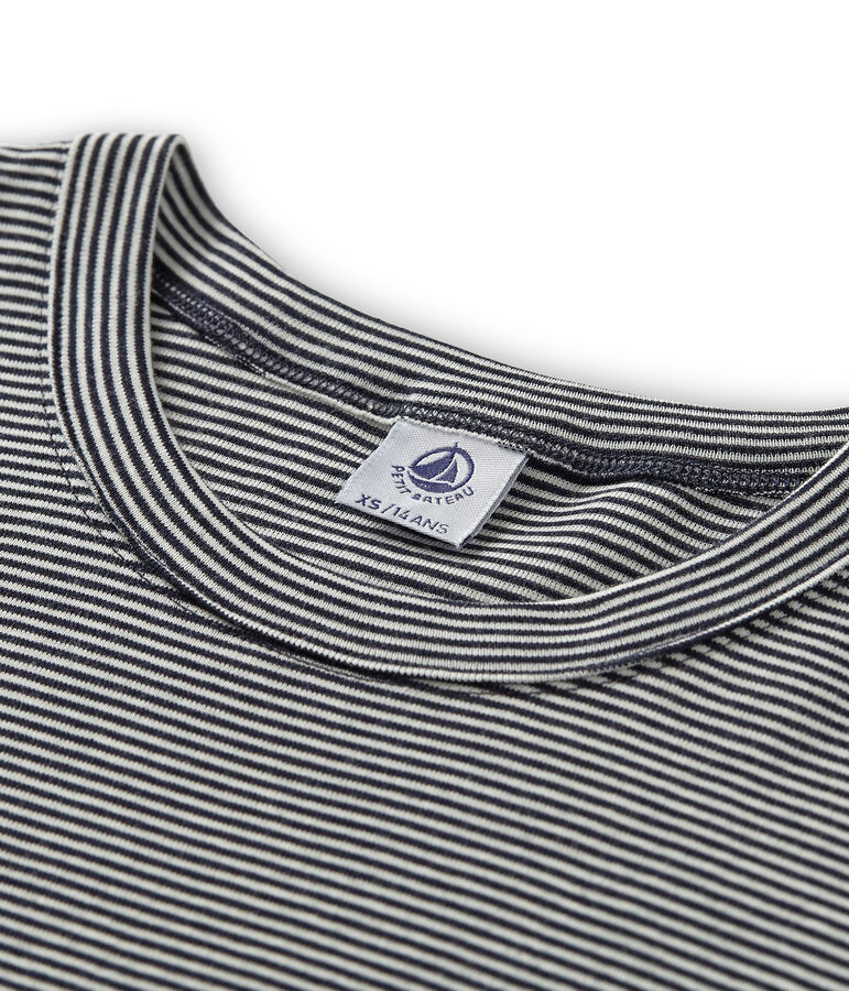 Emblematisches kurz&auml;rmliges T-Shirt f&uuml;r Damen blau/weiss