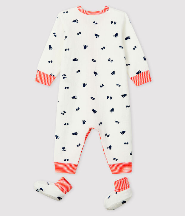Baby-Nacht-Set aus Frottee weiss/blau