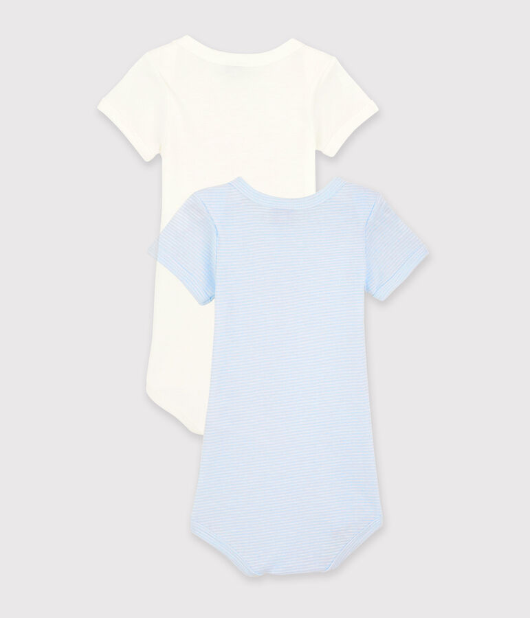 2er-Set kurz&auml;rmelige Baby-Bodys aus Bio-Baumwolle mit Ringelstreifen variante 1