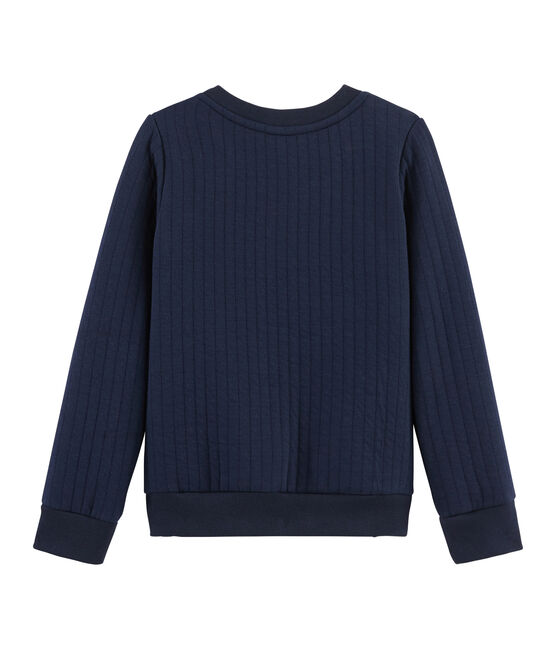 Kinder-Sweatshirt in Doppeljersey für Jungen blau SMOKING