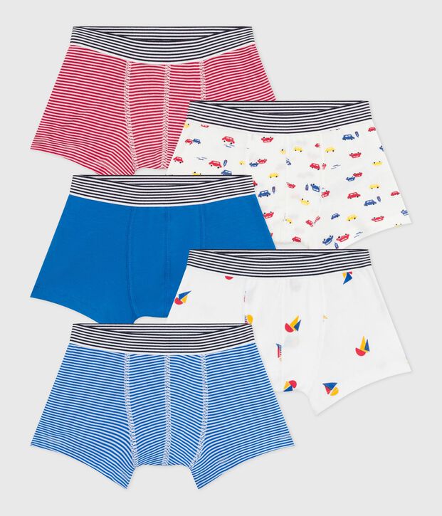 Set Kinder-Boxershorts aus bedruckter Baumwolle vielfarbig