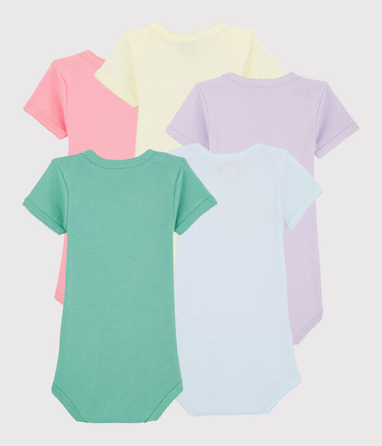5er-Set kurzärmelige Baby-Bodys mit Früchte-Motiv für Mädchen variante 1