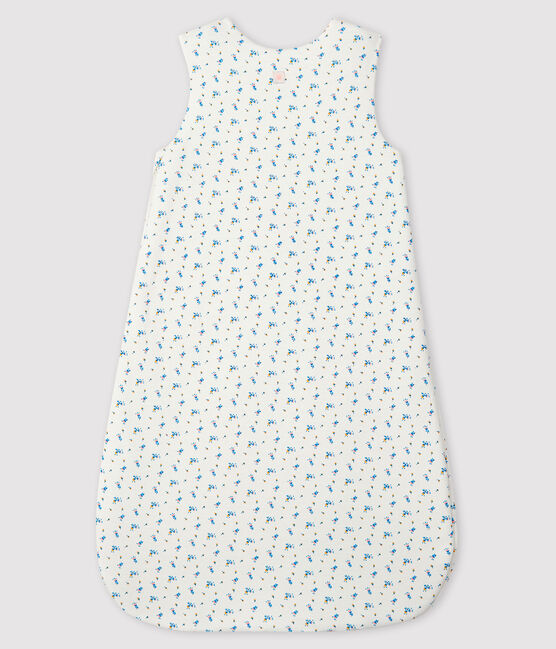 Baby-Schlafsack aus Rippstrick weiss MARSHMALLOW/weiss MULTICO