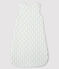 Baby-Schlafsack aus Rippstrick weiss MARSHMALLOW/weiss MULTICO