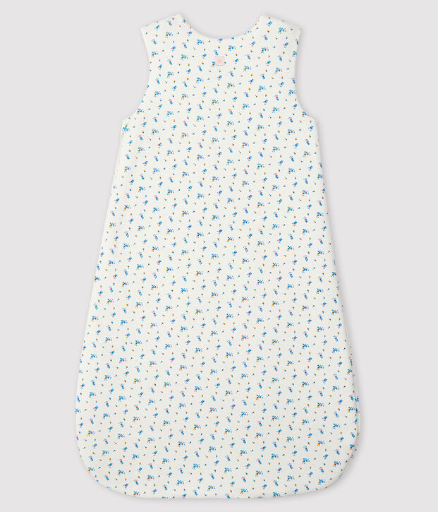 Baby-Schlafsack aus Rippstrick weiss/vielfarbig