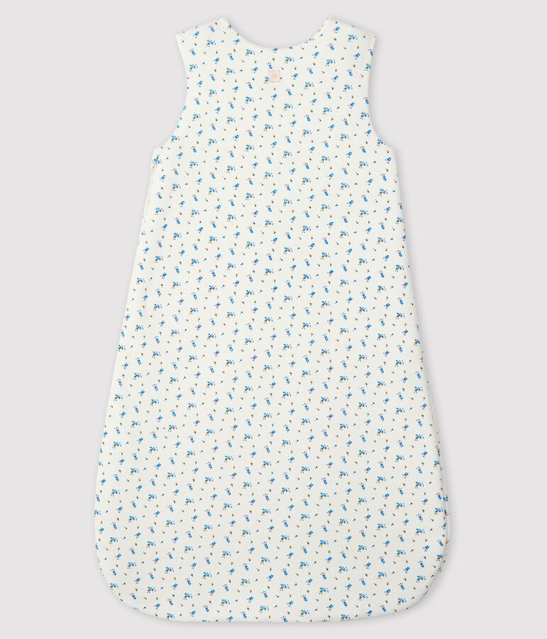 Baby-Schlafsack aus Rippstrick weiss/vielfarbig