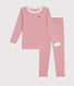 Eng anliegender Kinder-Pyjama aus gestreifter Baumwolle