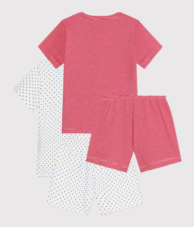 2er-Set kurzen Kinderpyjamas aus Baumwolle vielfarbig