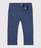 Gestreifte Strick-Babyhose für Jungen blau SMOKING/weiss MARSHMALLOW